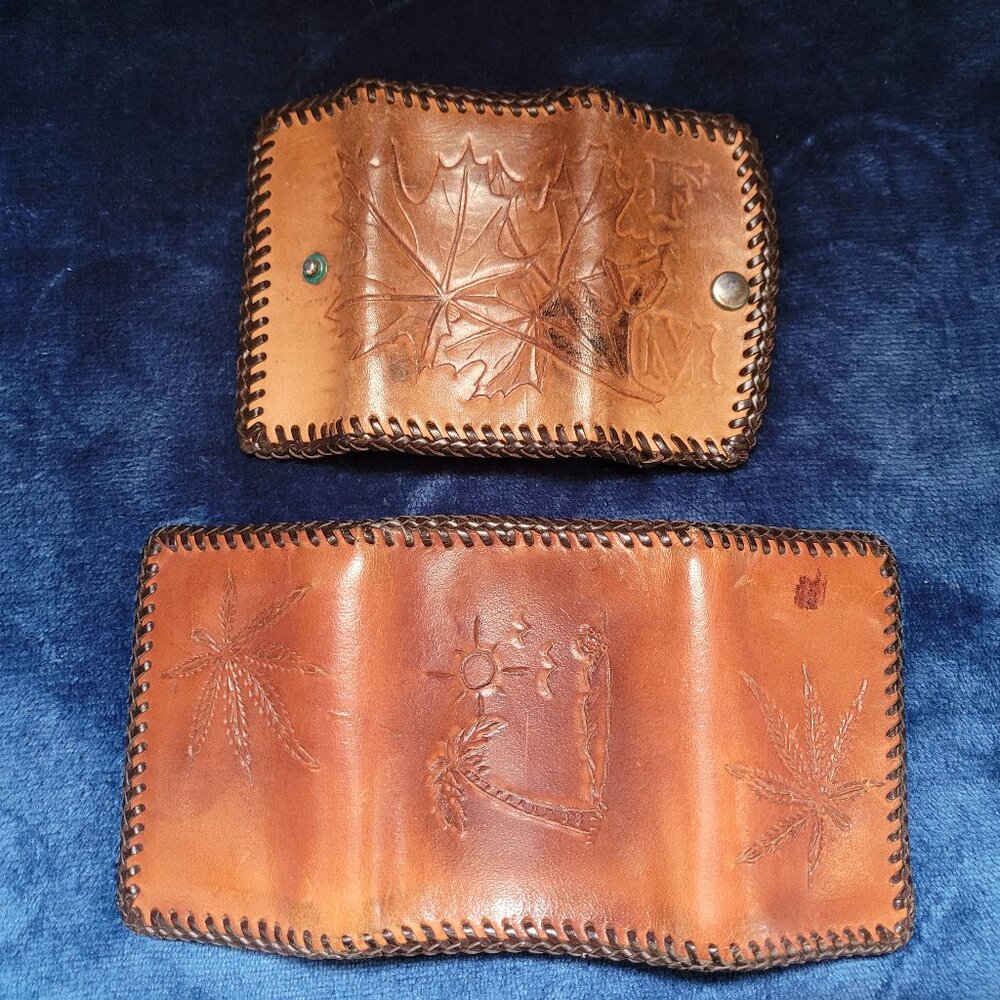 Vintage Leather Wallet and Key Holder